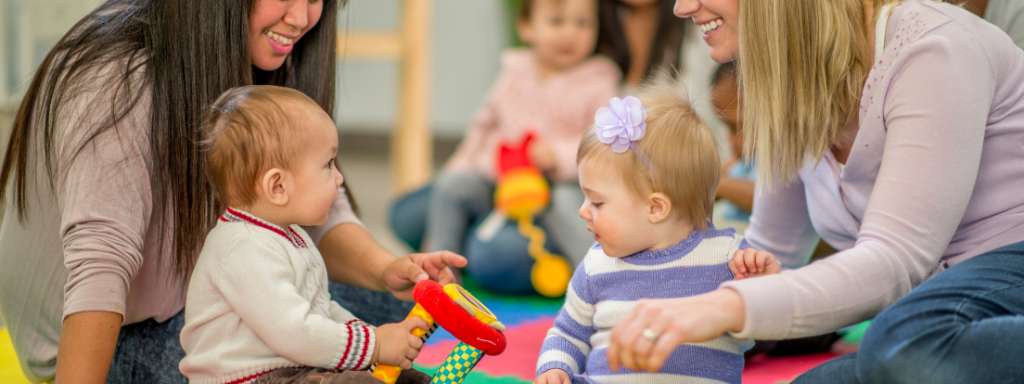 toddler party alternatives - the photo shows a toddler class